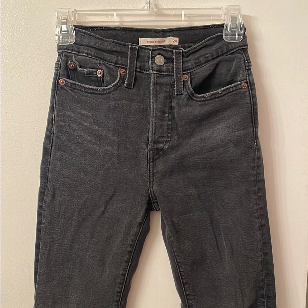 Levi Strauss & Co Women's Distressed Black Jeans (size 24)